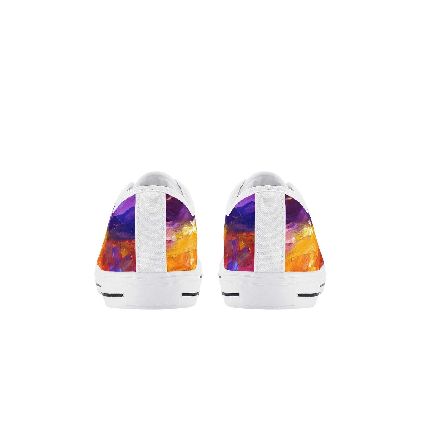 Kid's Low Top Canvas Shoes Afremov SUNSET OF EMOTIONS