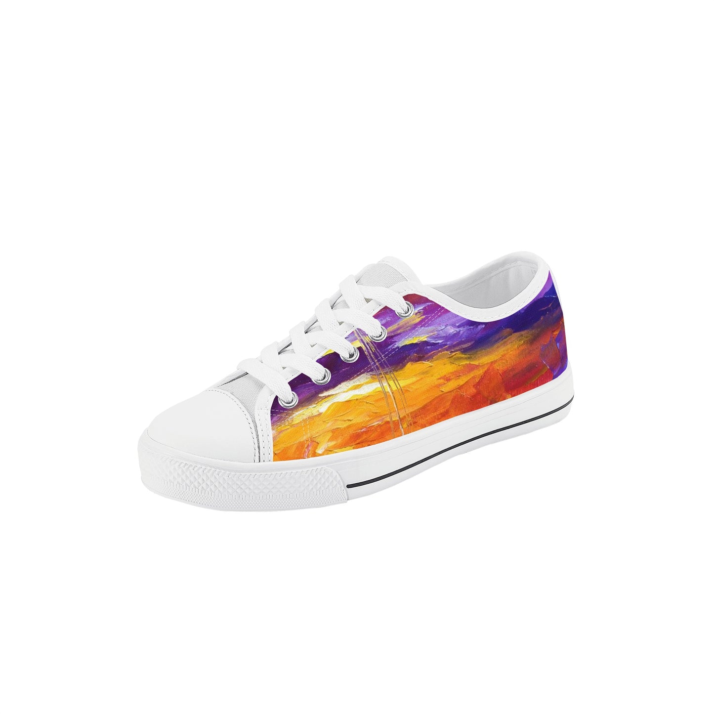 Kid's Low Top Canvas Shoes Afremov SUNSET OF EMOTIONS