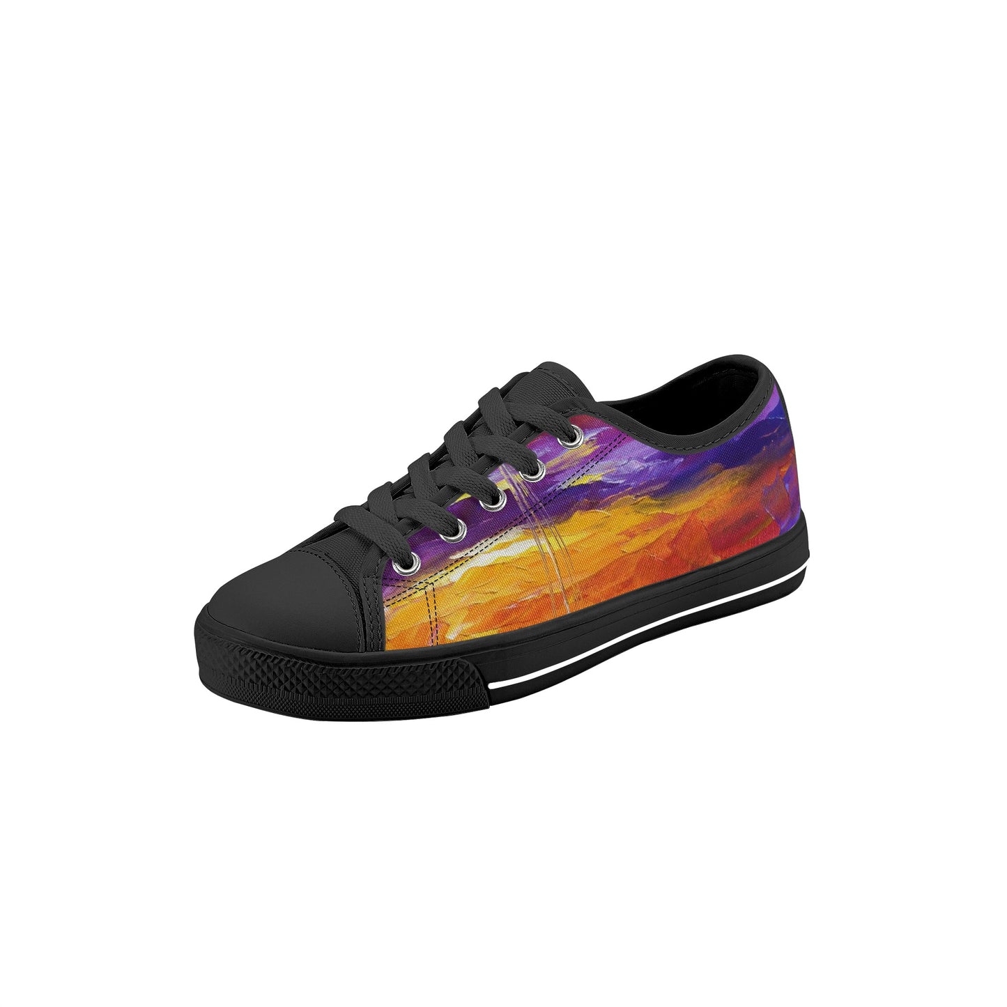 Kid's Low Top Canvas Shoes Afremov SUNSET OF EMOTIONS