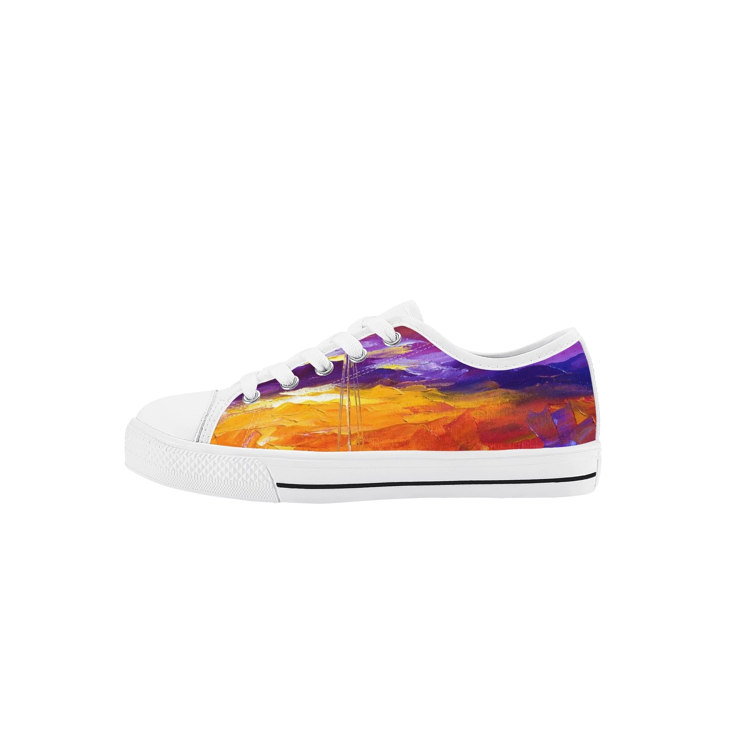 Kid's Low Top Canvas Shoes Afremov SUNSET OF EMOTIONS