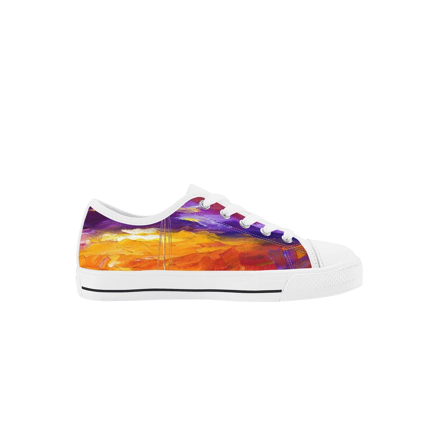 Kid's Low Top Canvas Shoes Afremov SUNSET OF EMOTIONS