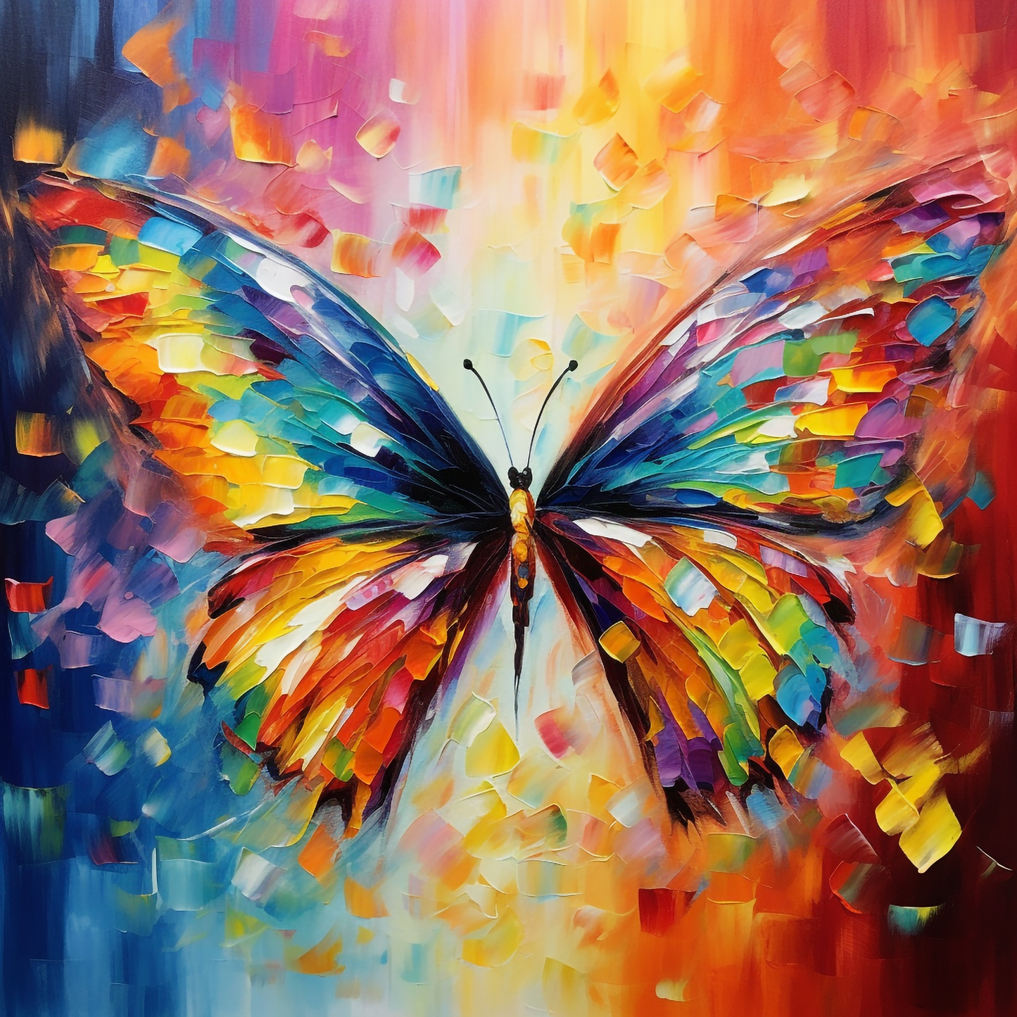 Butterfly Rainbow AI by Leonid Afremov 16x16in