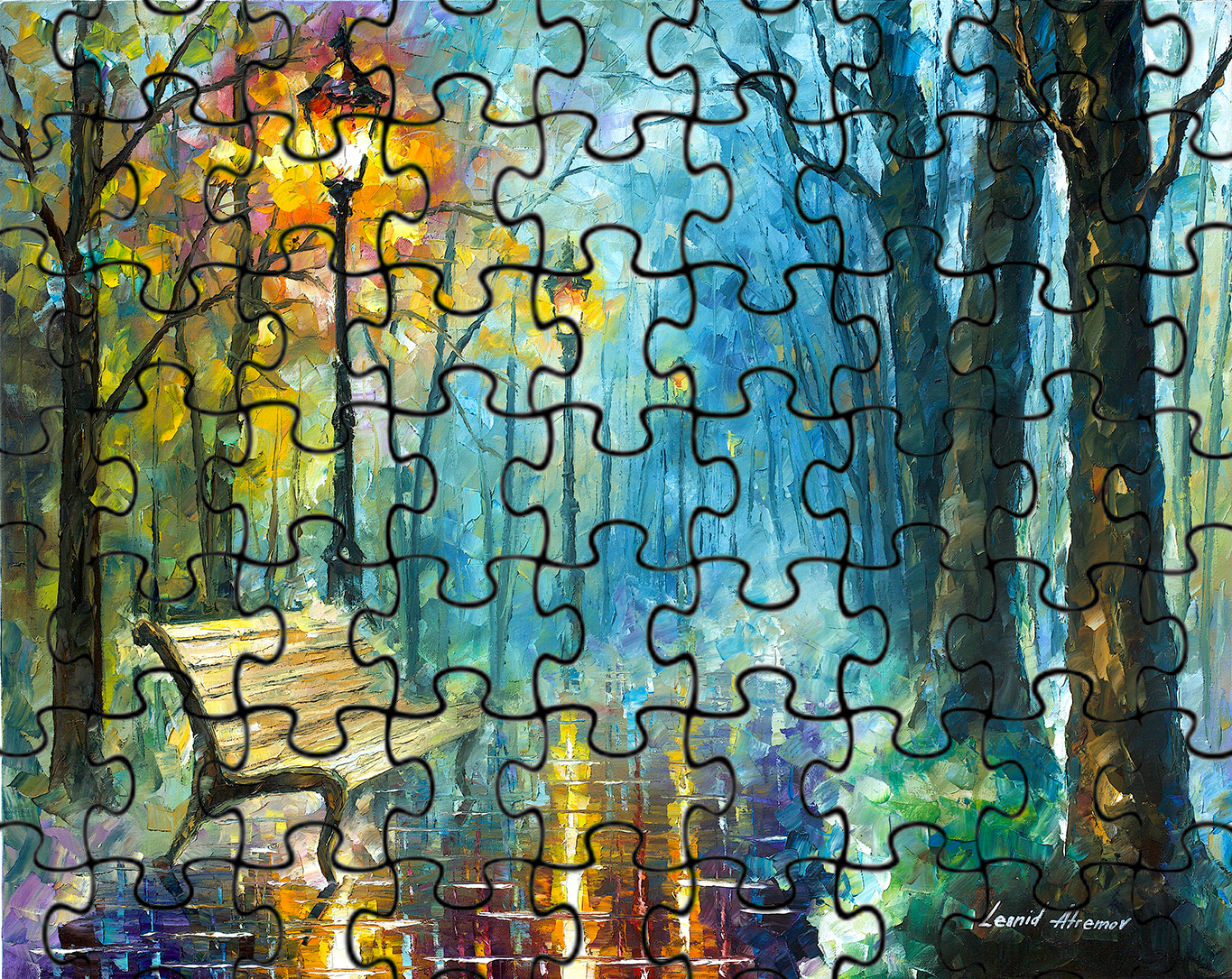 Leonid Afremov night of inspiration  Puzzle Painting