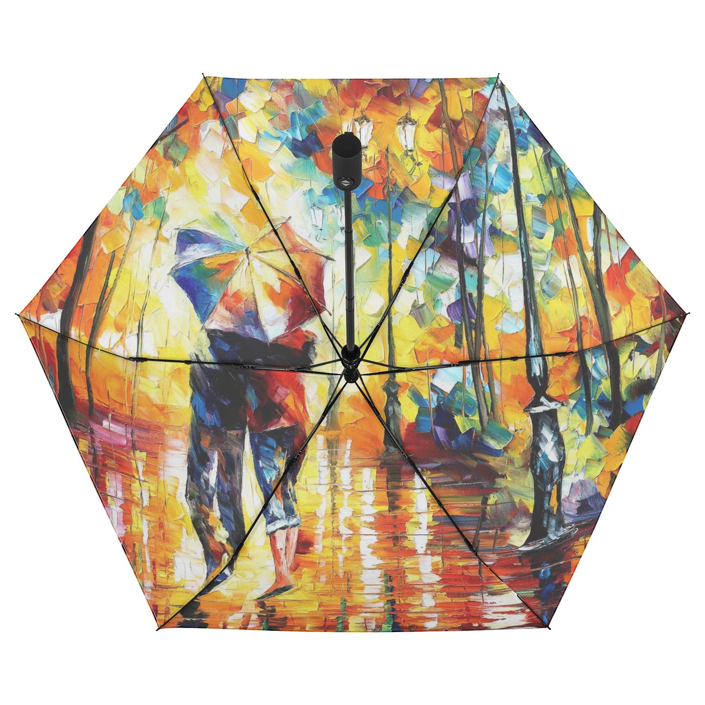 Lightweight Auto Open & Close Umbrella Printing Outside-Afremov