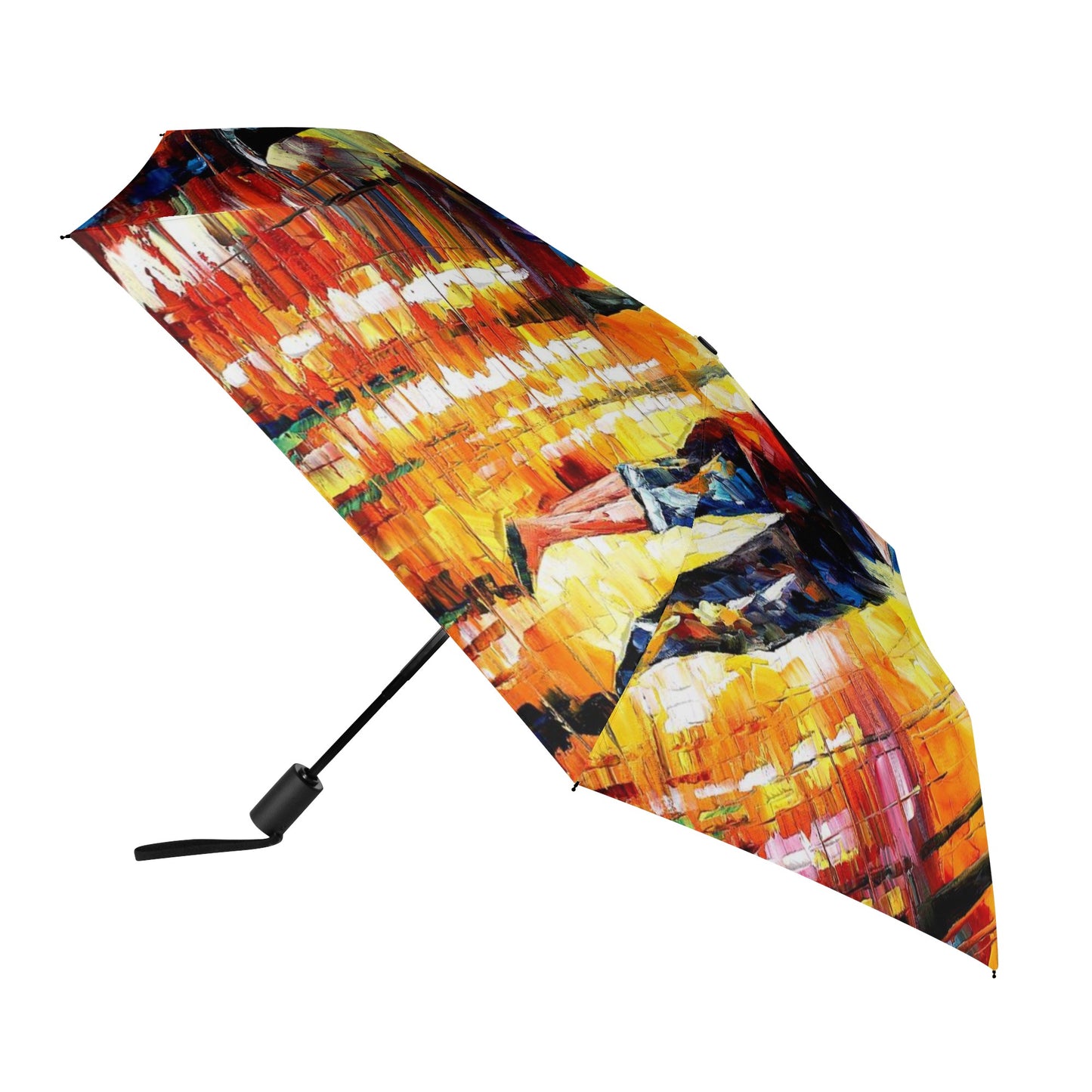 Lightweight Auto Open & Close Umbrella Printing Outside-Afremov