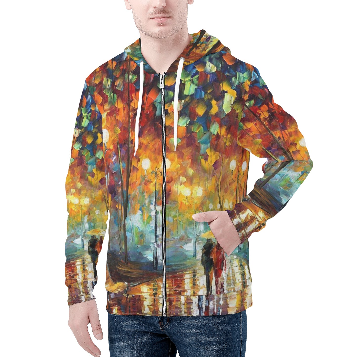 RAIN'S RUSTLE - popular Men's All Over Print Zip Hoodie