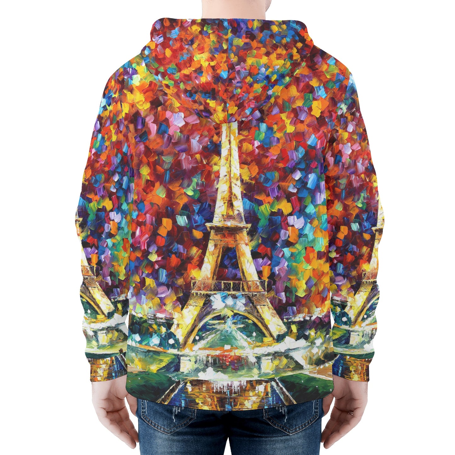 PARIS OF MY DREAMS Men's All Over Print Zip Hoodie