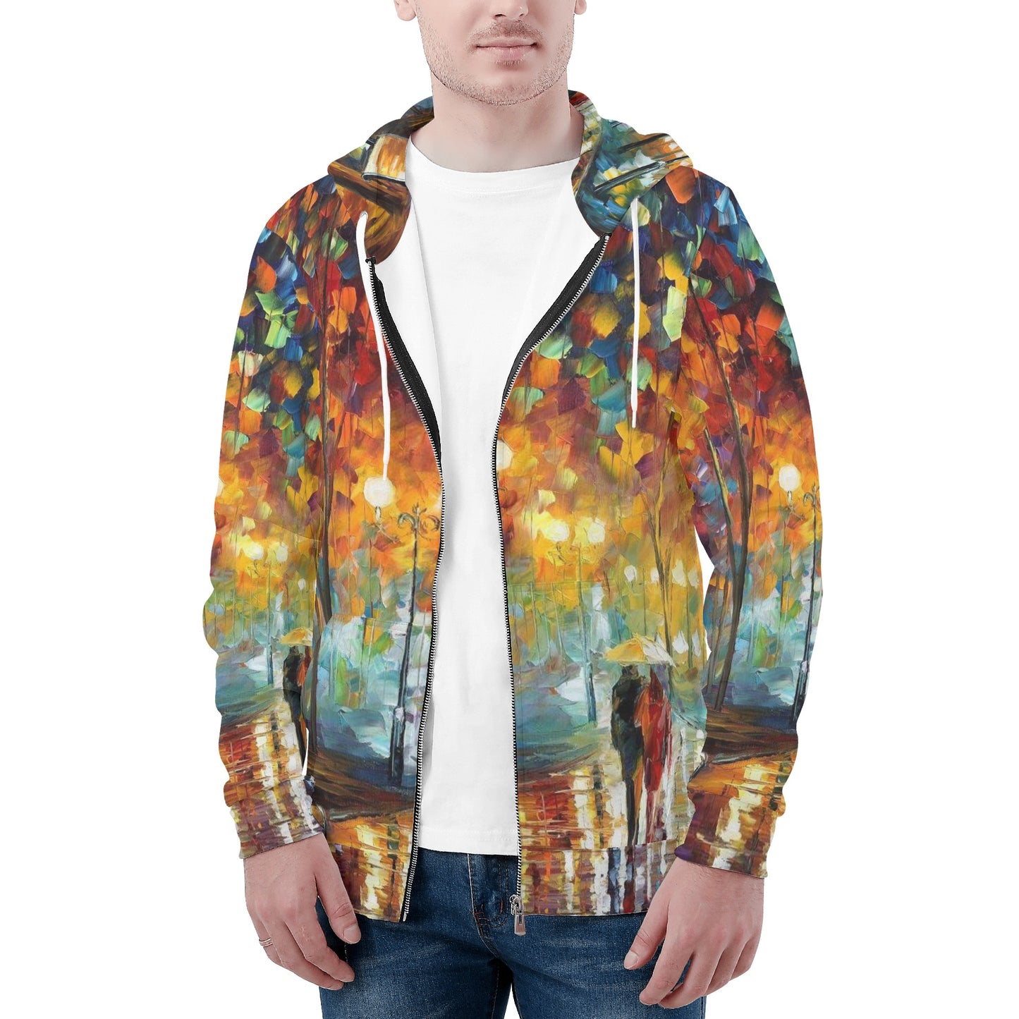 RAIN'S RUSTLE - popular Men's All Over Print Zip Hoodie