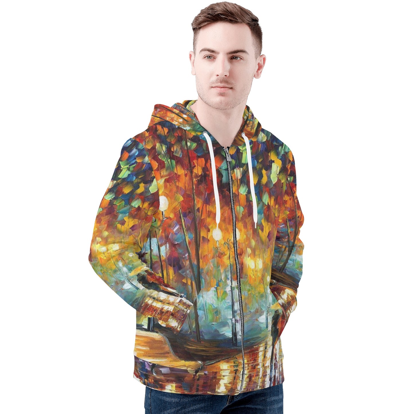 RAIN'S RUSTLE - popular Men's All Over Print Zip Hoodie