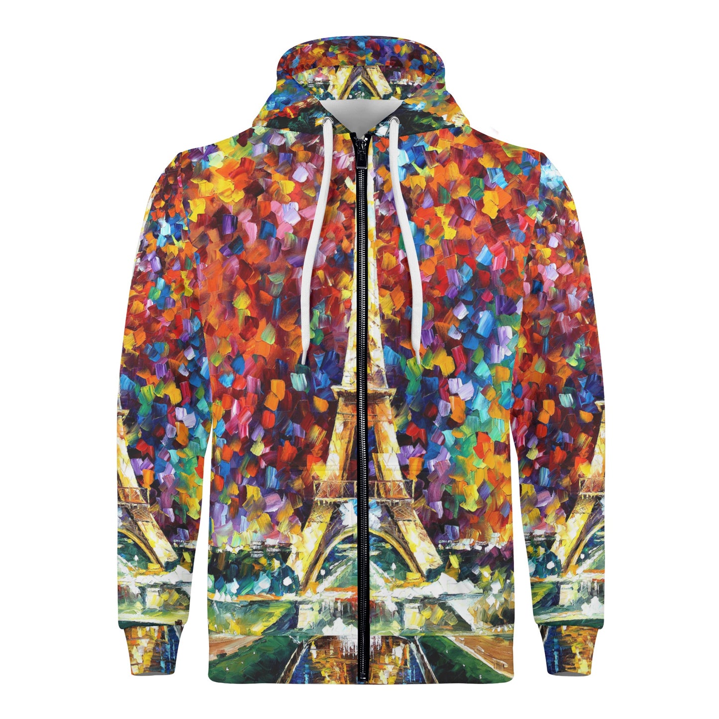 PARIS OF MY DREAMS Men's All Over Print Zip Hoodie