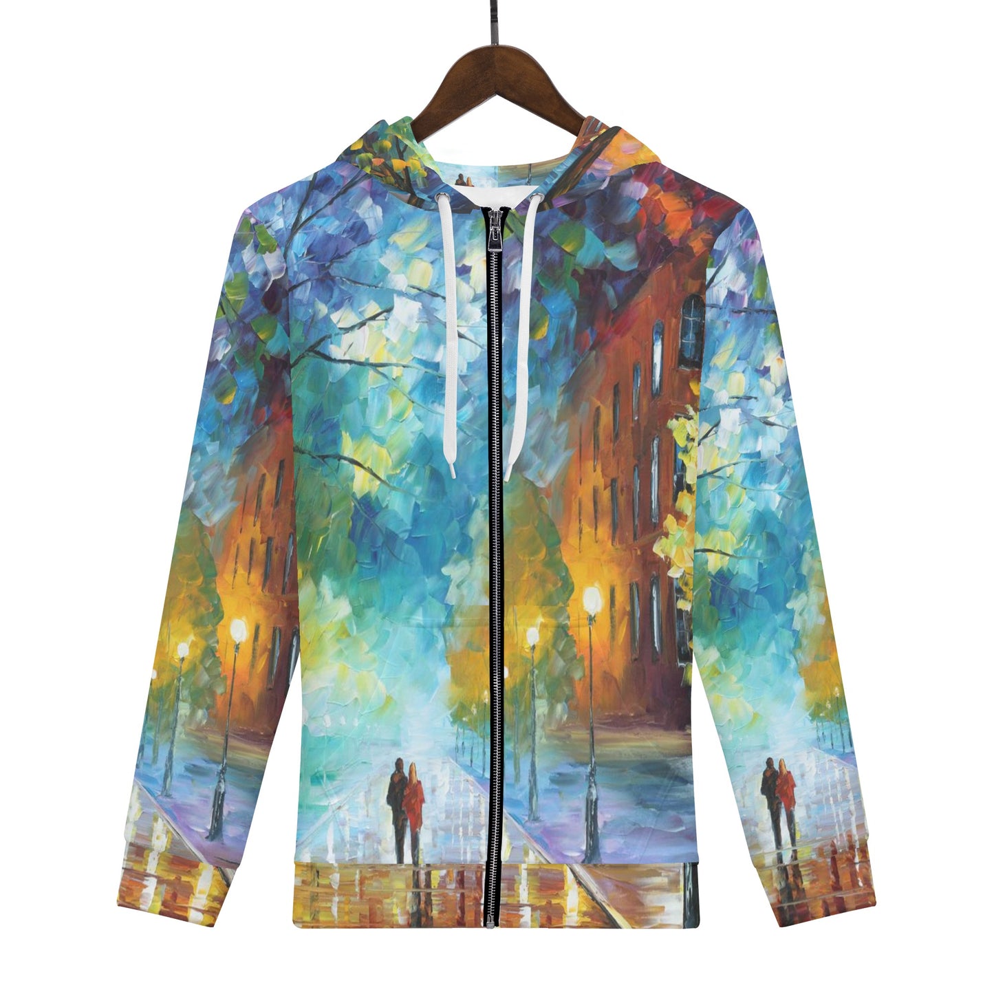 FRESHNESS OF COLD  Men's All Over Print Zip Hoodie