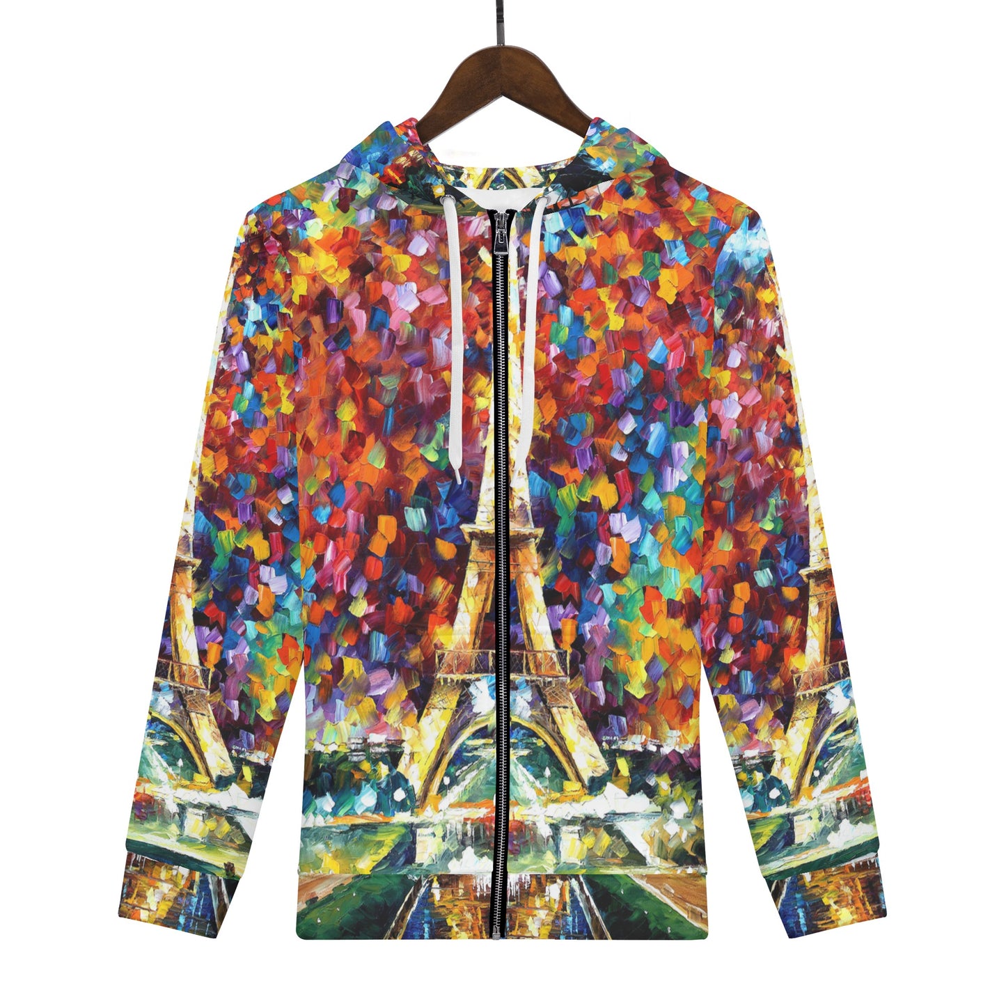 PARIS OF MY DREAMS Men's All Over Print Zip Hoodie