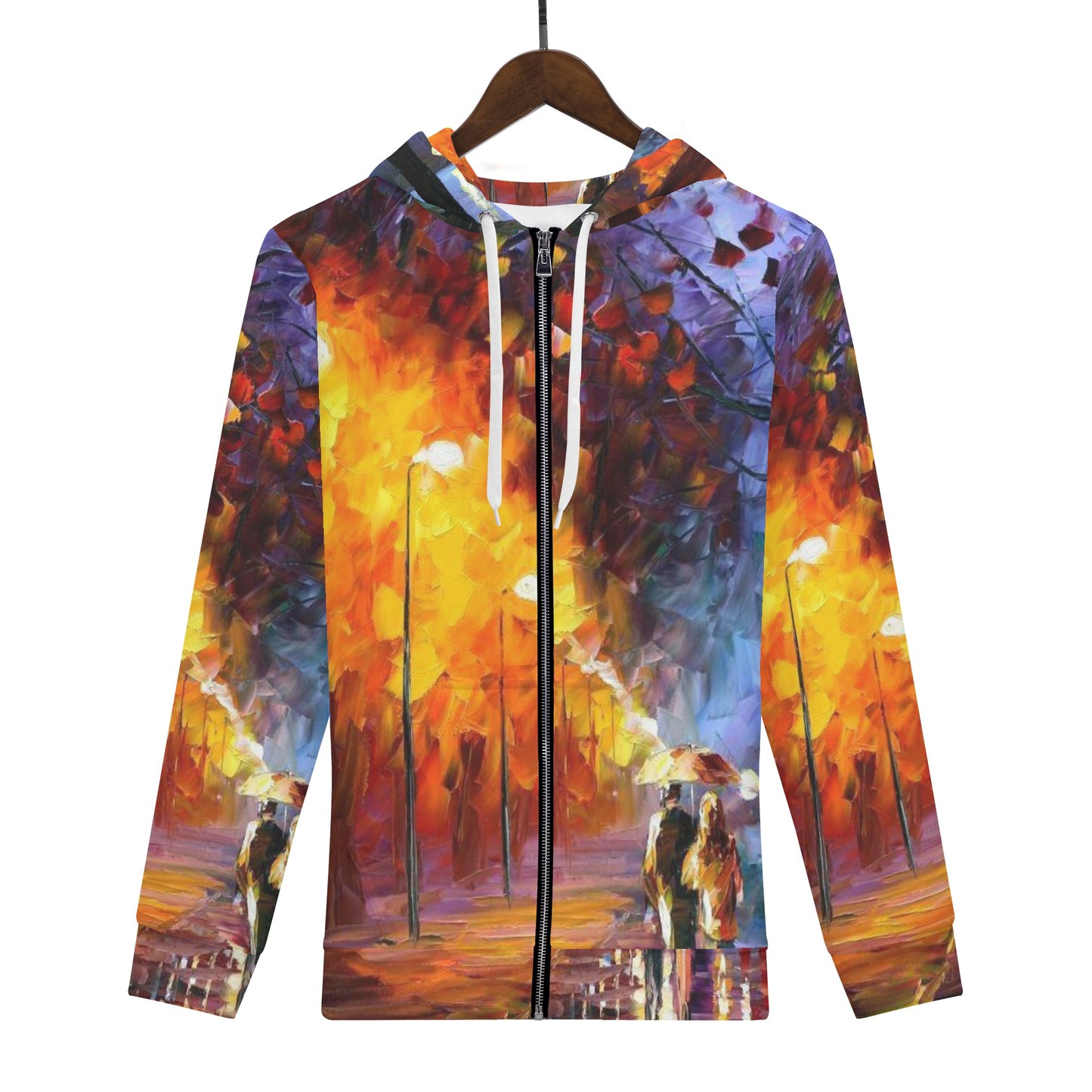 ALLEY BY THE LAKE Men's All Over Print Zip Hoodie