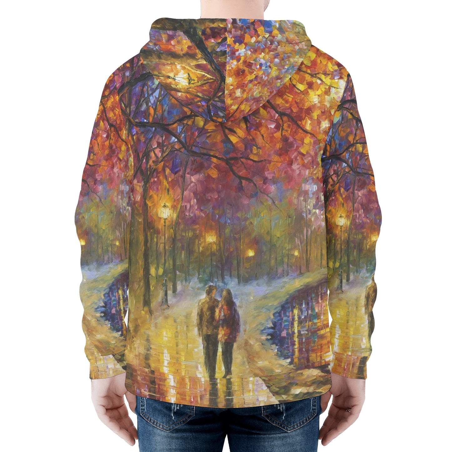 Spirits by the lake Men's All Over Print Zip Hoodie