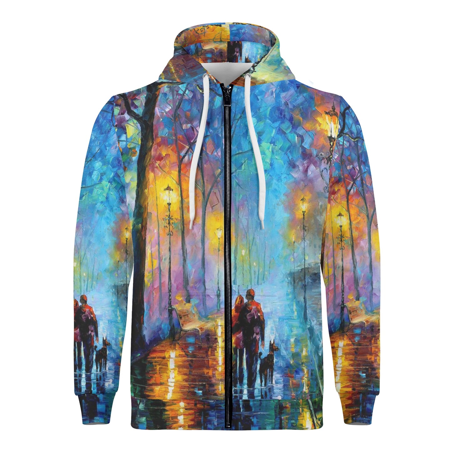 MElody of the Night Men's All Over Print Zip Hoodie