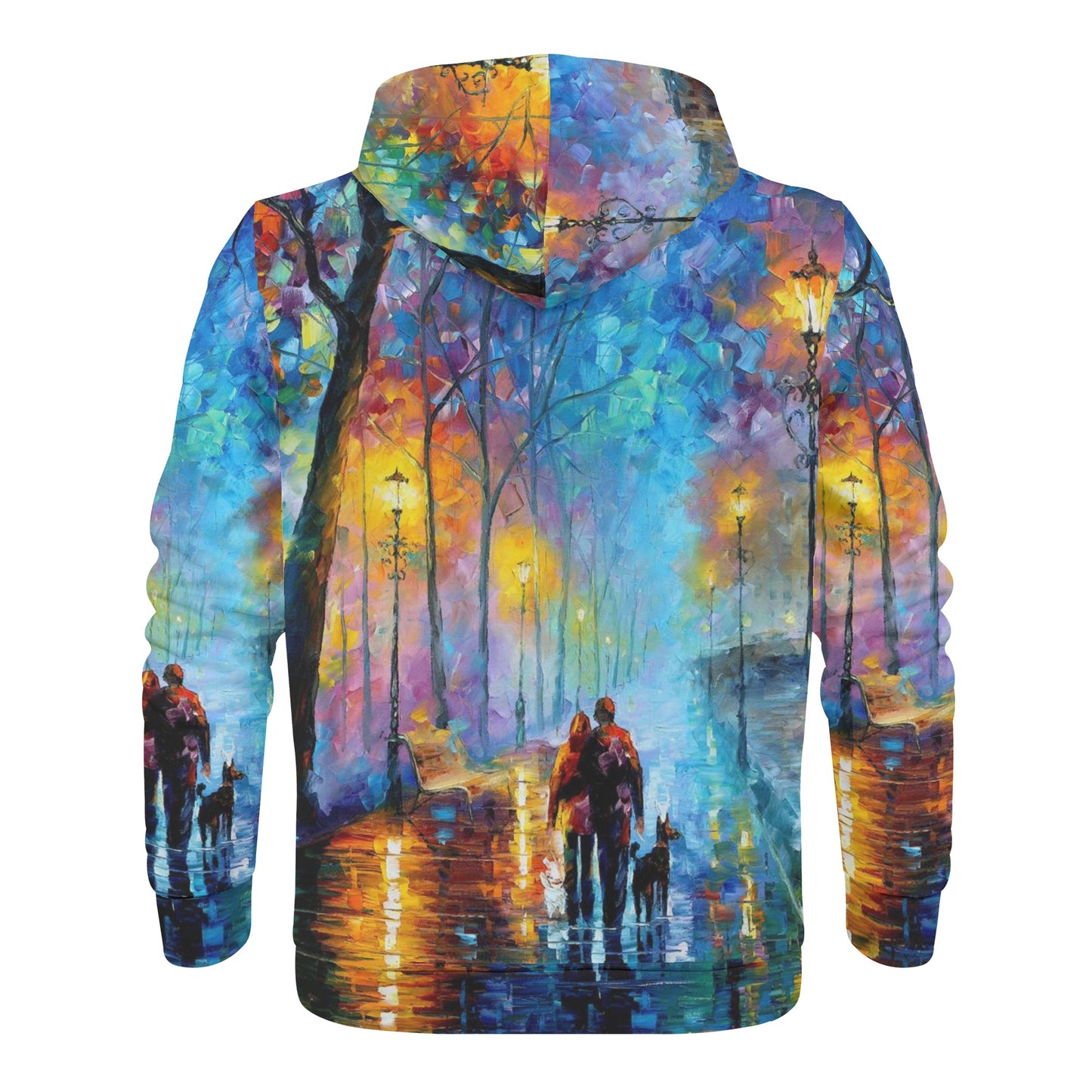 MElody of the Night Men's All Over Print Zip Hoodie