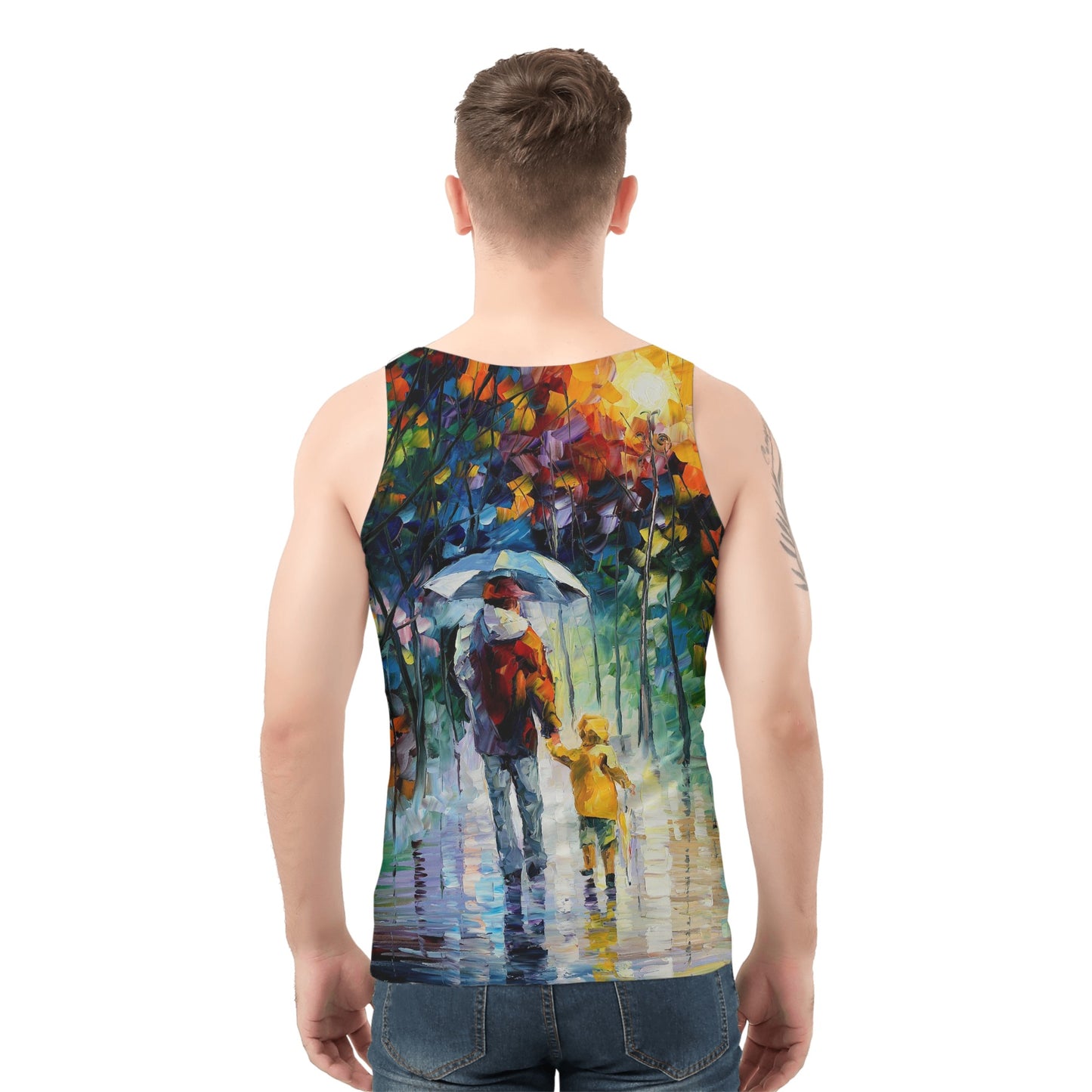 RAINY WALK WITH DADDY Men's All Over Print Tank