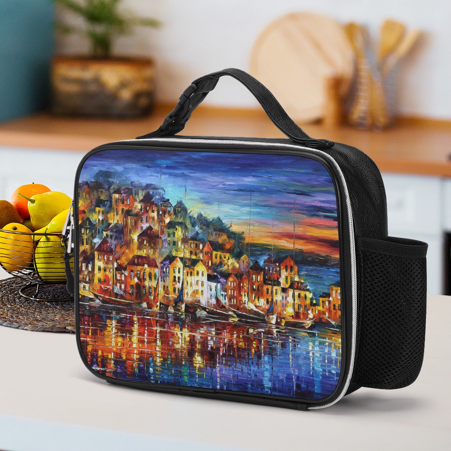 Detachable Leather Lunch Bag AFREMOV ART