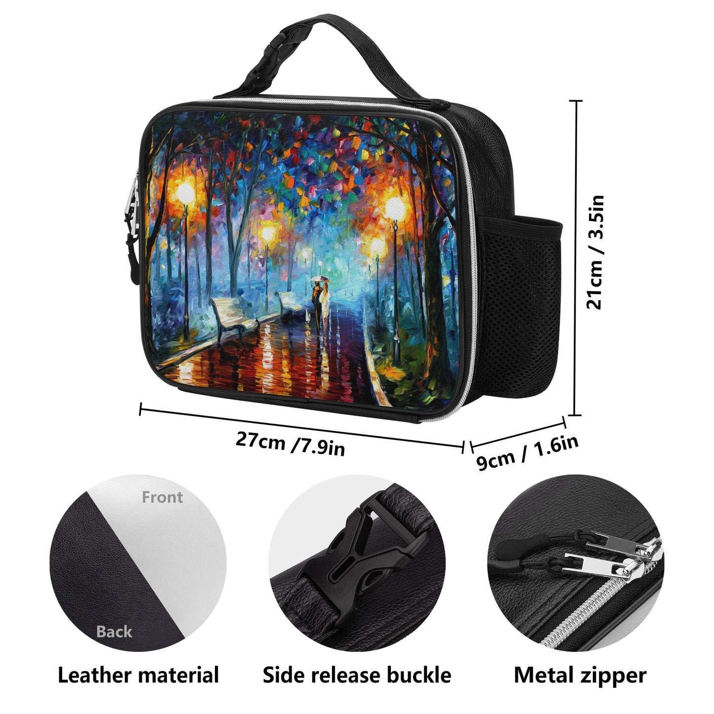 Detachable Leather Lunch Bag AFREMOV MISTY MOOD