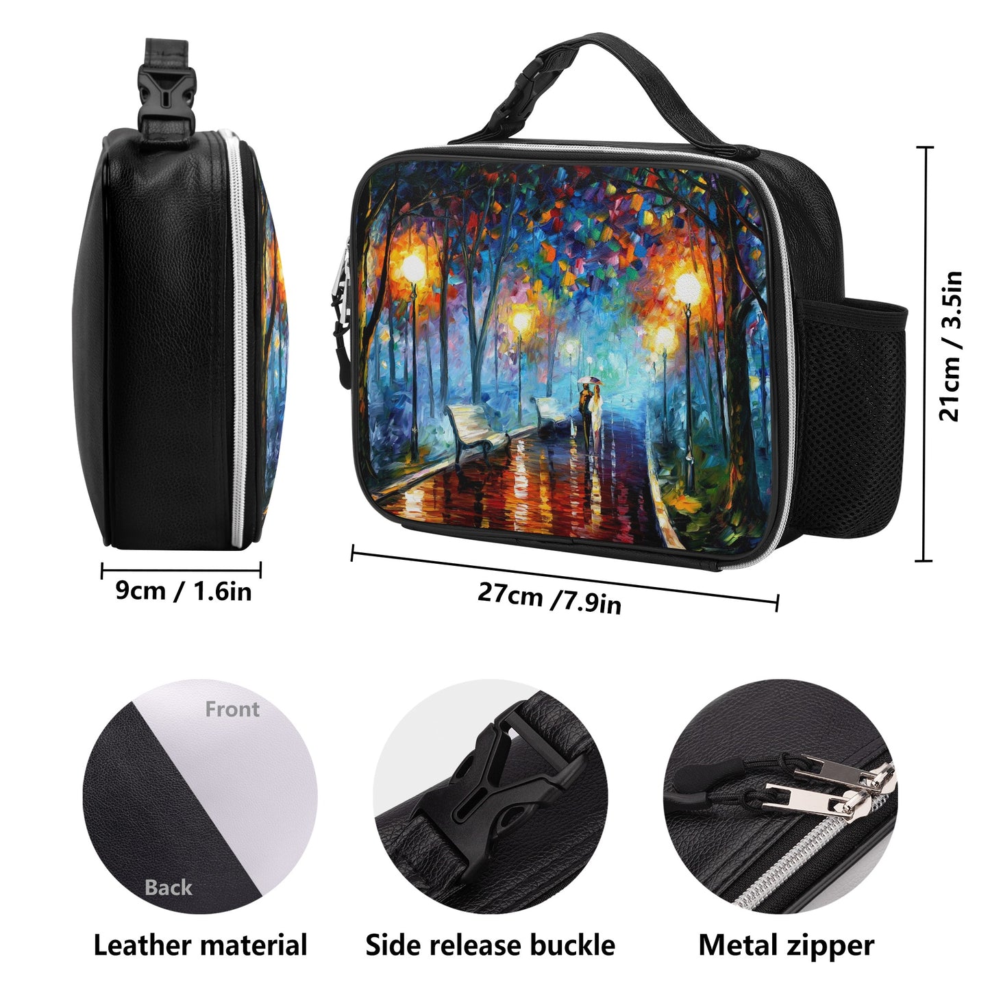 Detachable Leather Lunch Bag AFREMOV MISTY MOOD