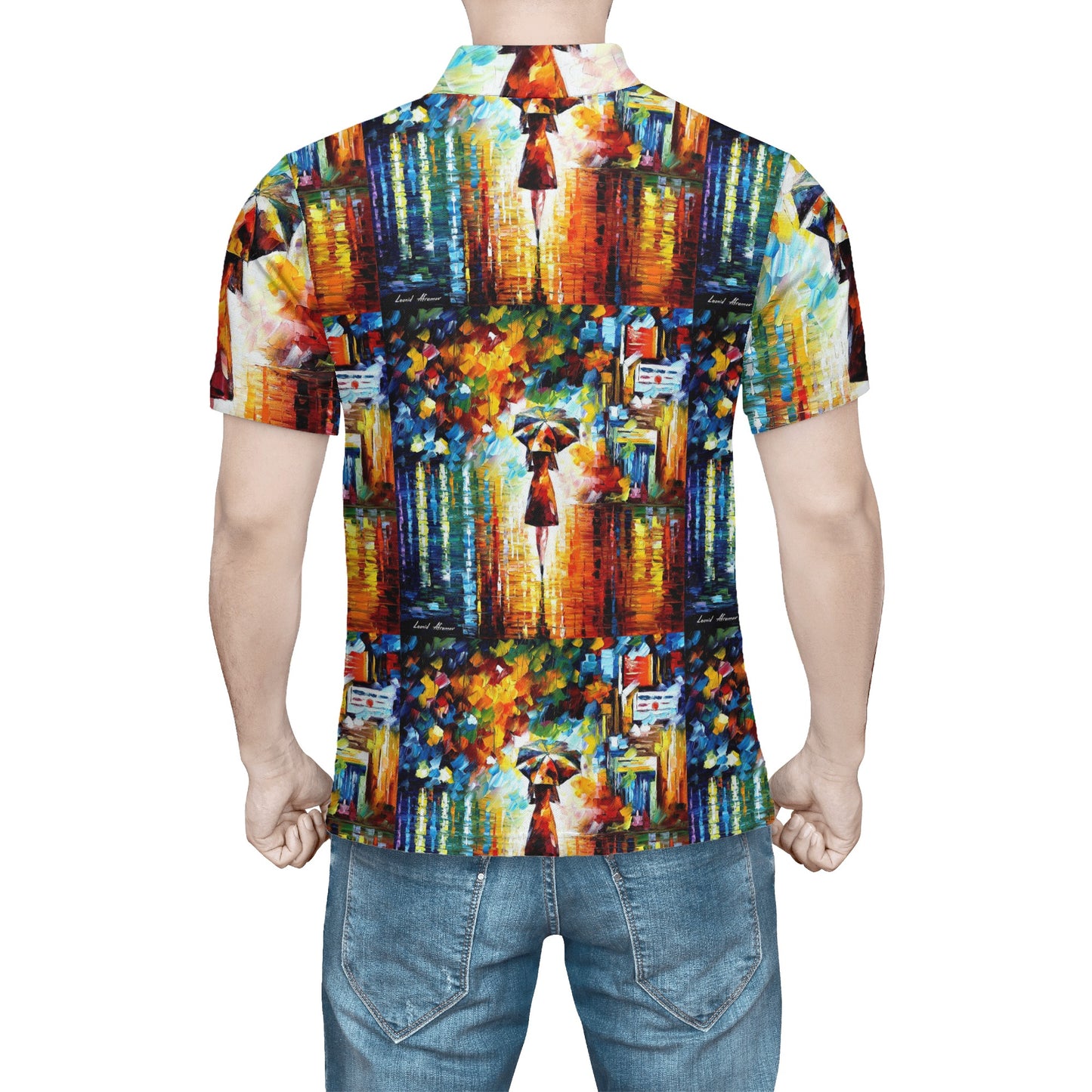 Men's All Over Print Polo Shirt Afremov Rain Princess