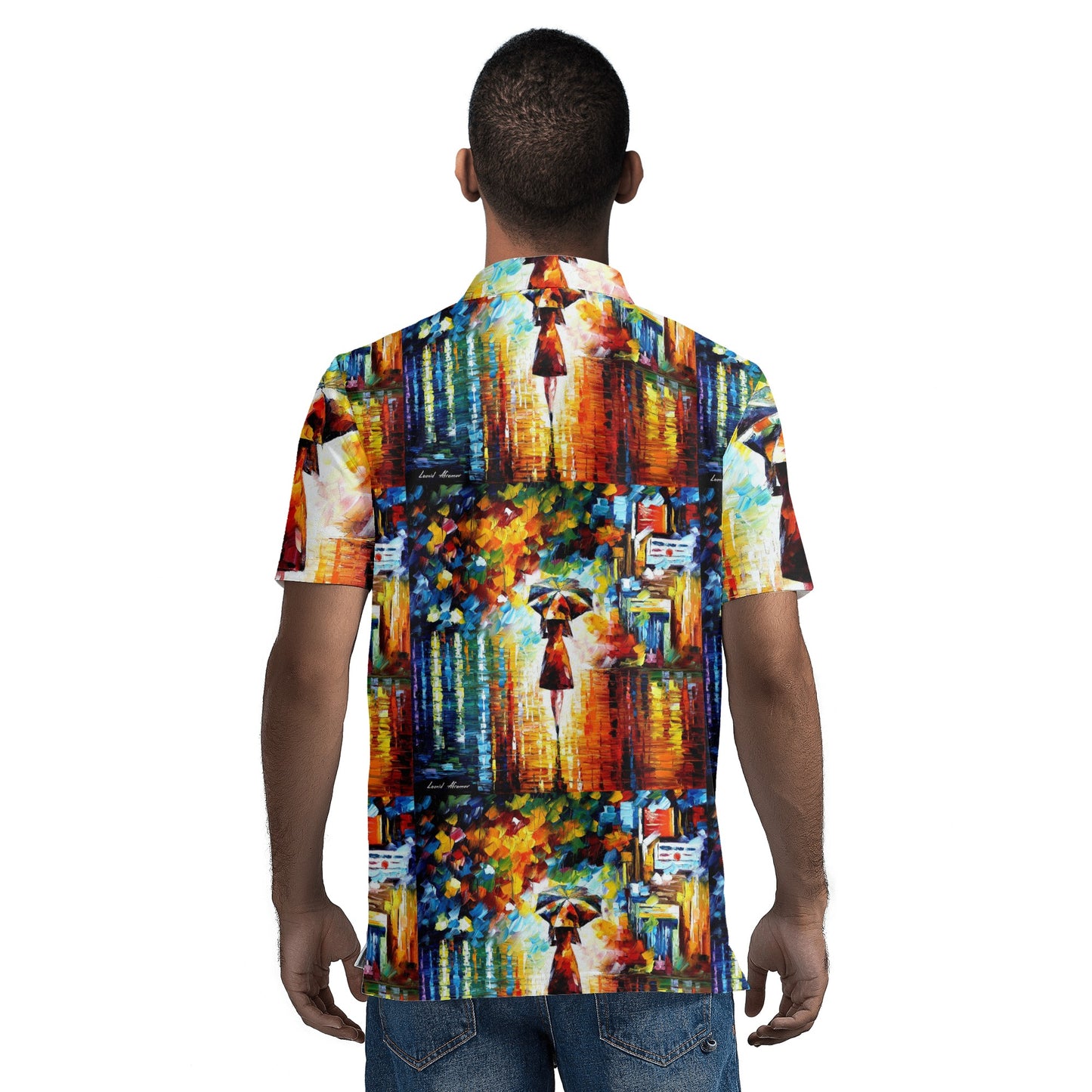 Men's All Over Print Polo Shirt Afremov Rain Princess