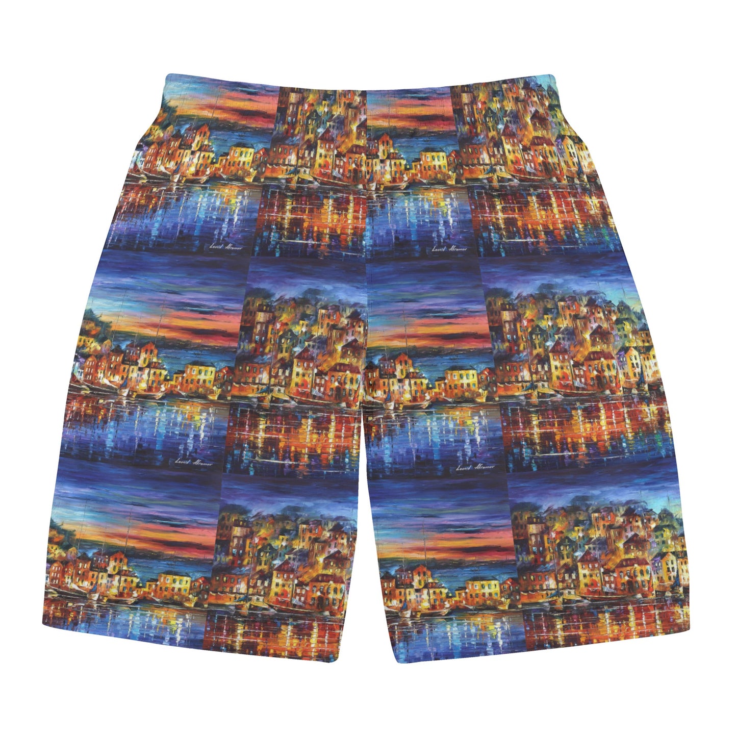 Men's All Over Print Board Shorts Afremov Quiet Town