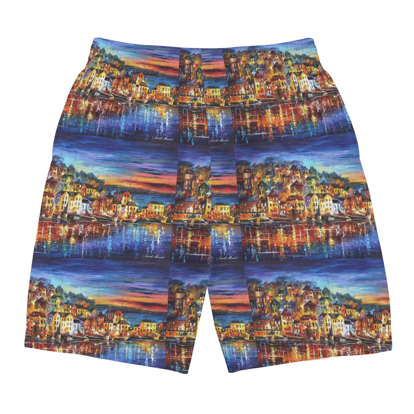 Men's All Over Print Board Shorts Afremov Quiet Town