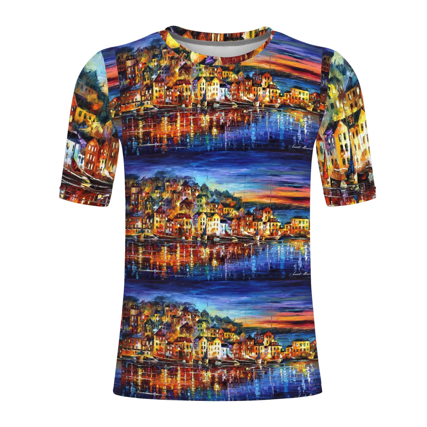 Men's All Over Print T-shirts Afremov Quiet Town