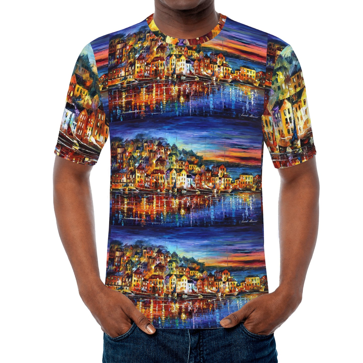 Men's All Over Print T-shirts Afremov Quiet Town