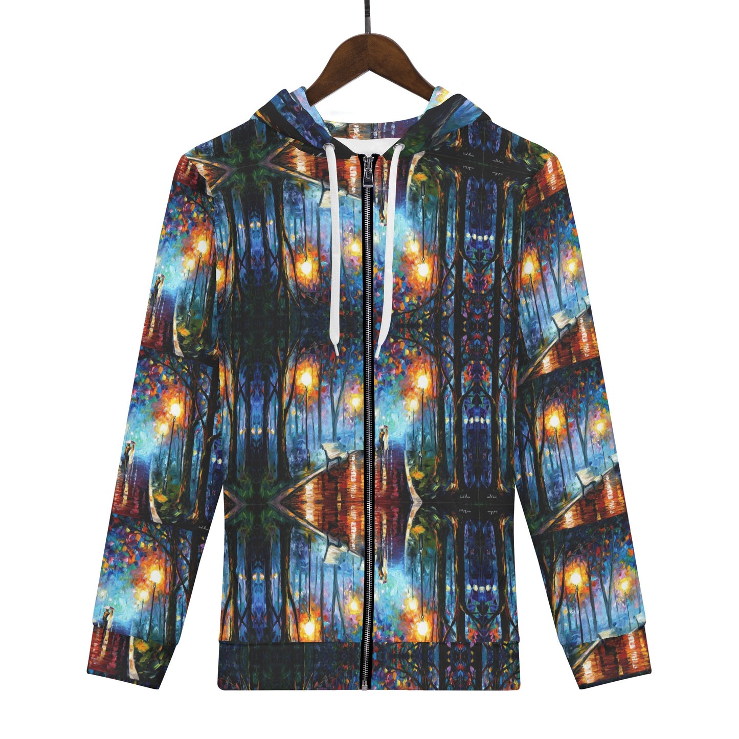 Men's All Over Print Zip Hoodie Afremov MISTY MOOD