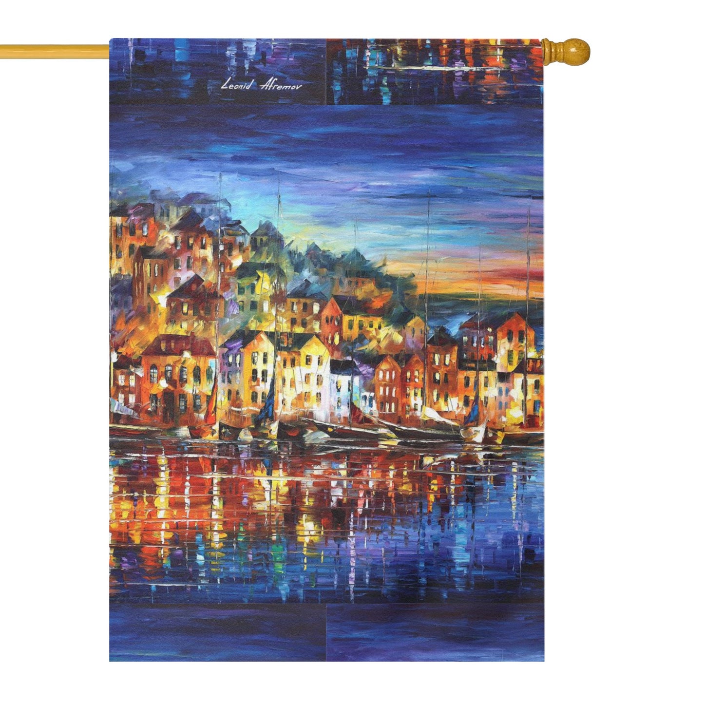 L Size Garden Flag Afremov Quiet Town