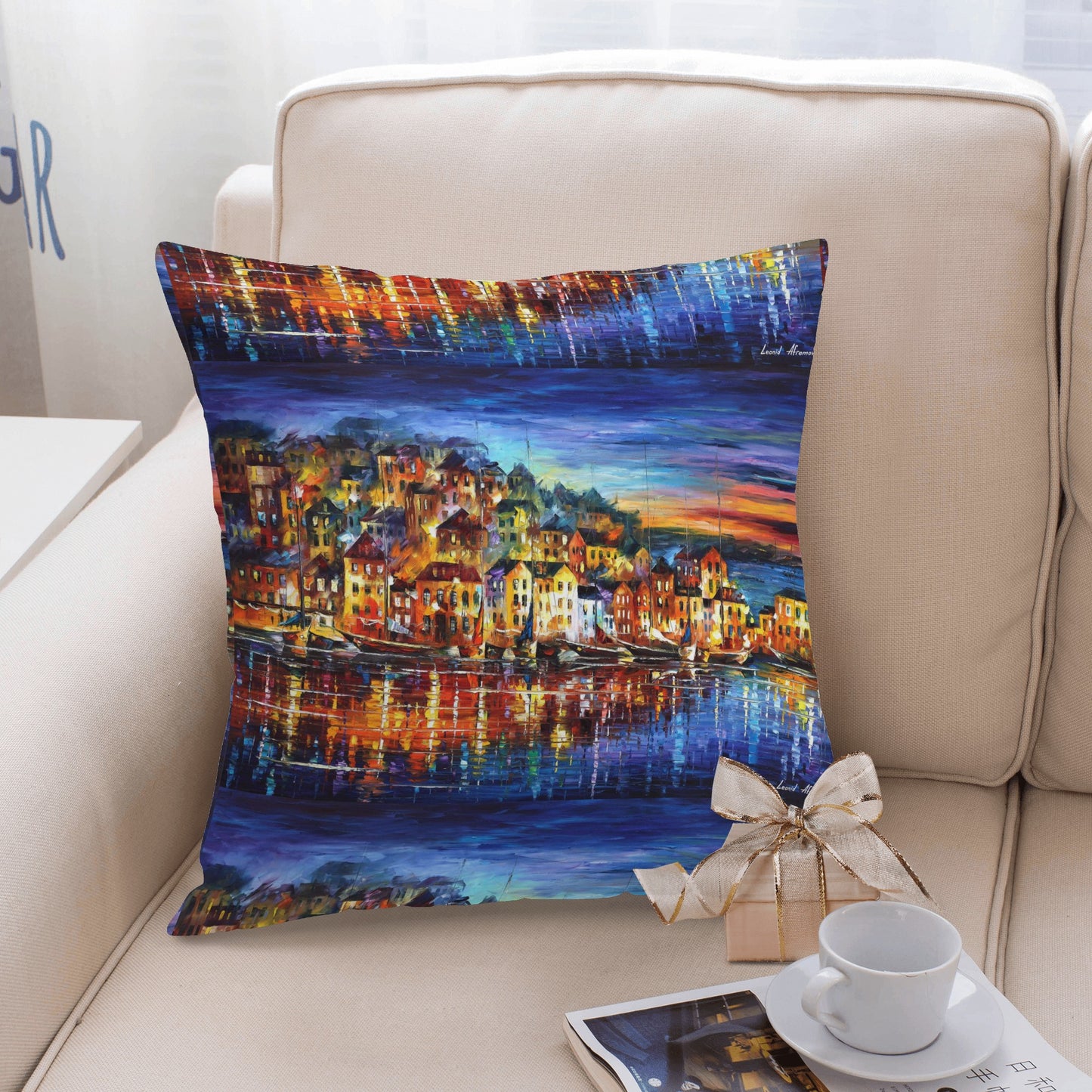 Pillow Cover Afremov Quiet Town