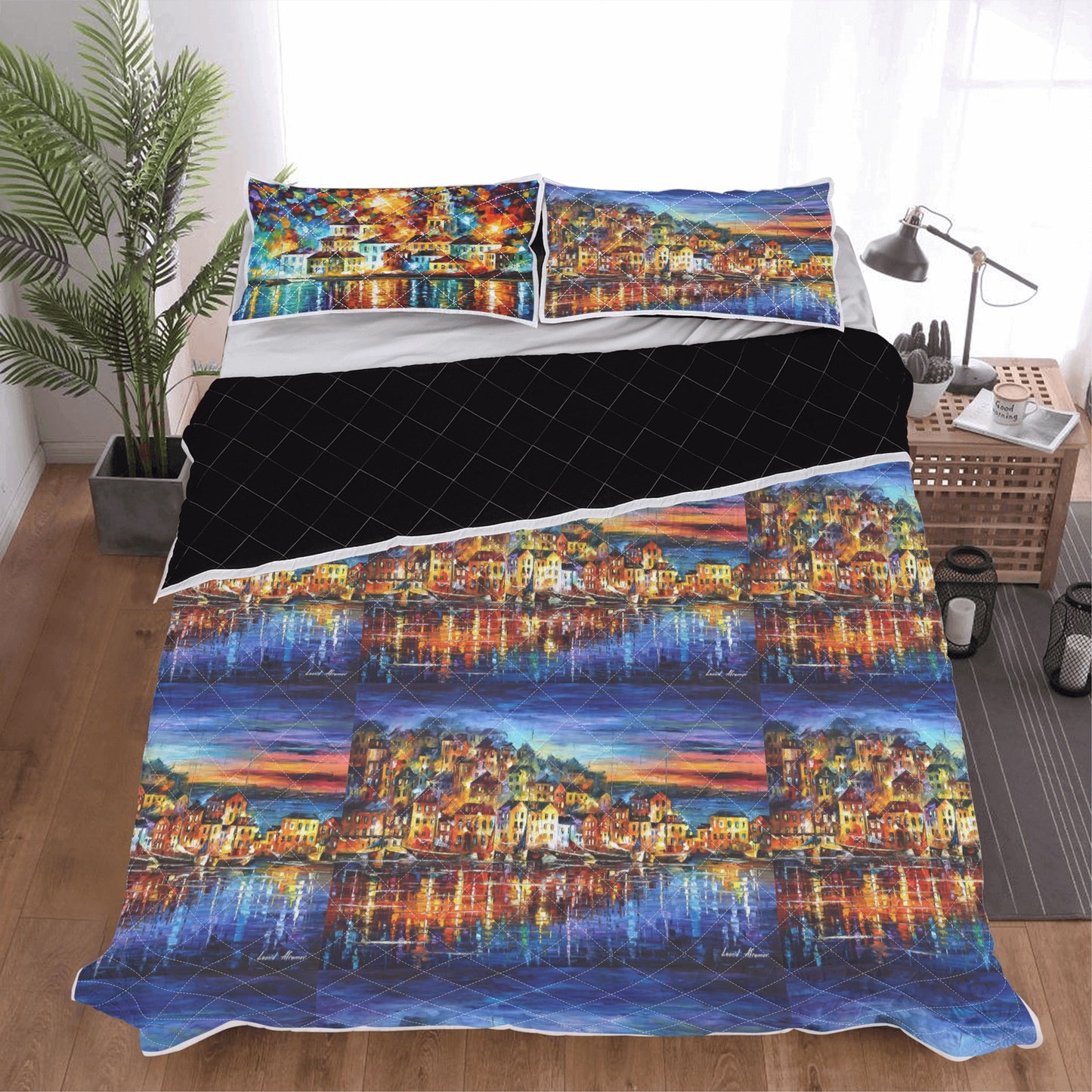 Quilt Bed Set Afremov Quiet Town