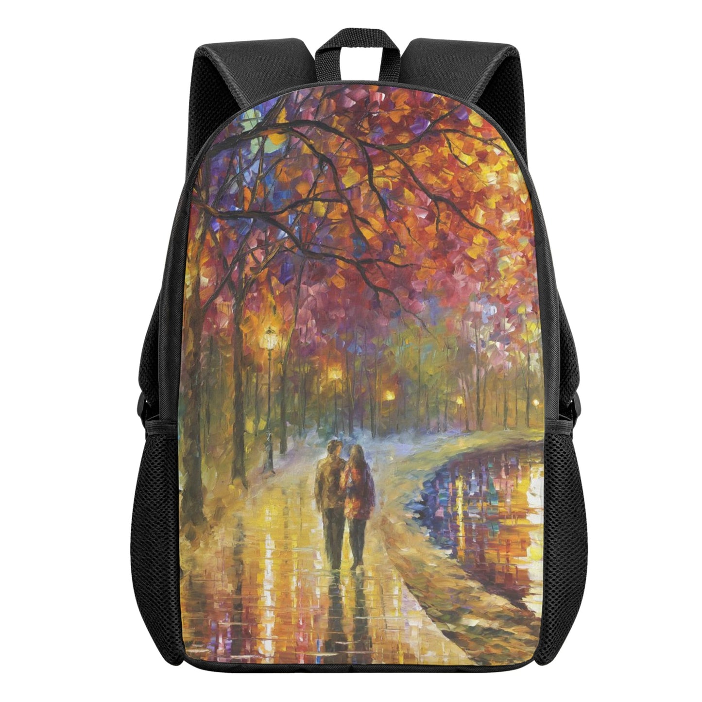 Kid's Black Chain Backpack Afremov Spirits By The Lake