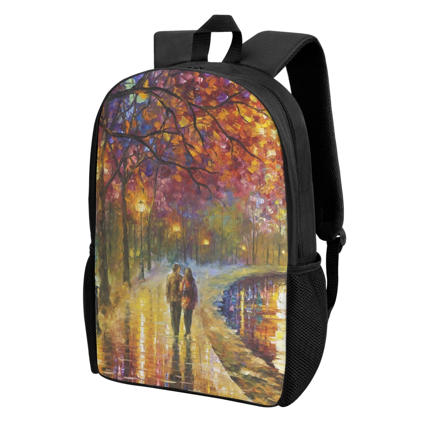 Kid's Black Chain Backpack Afremov Spirits By The Lake