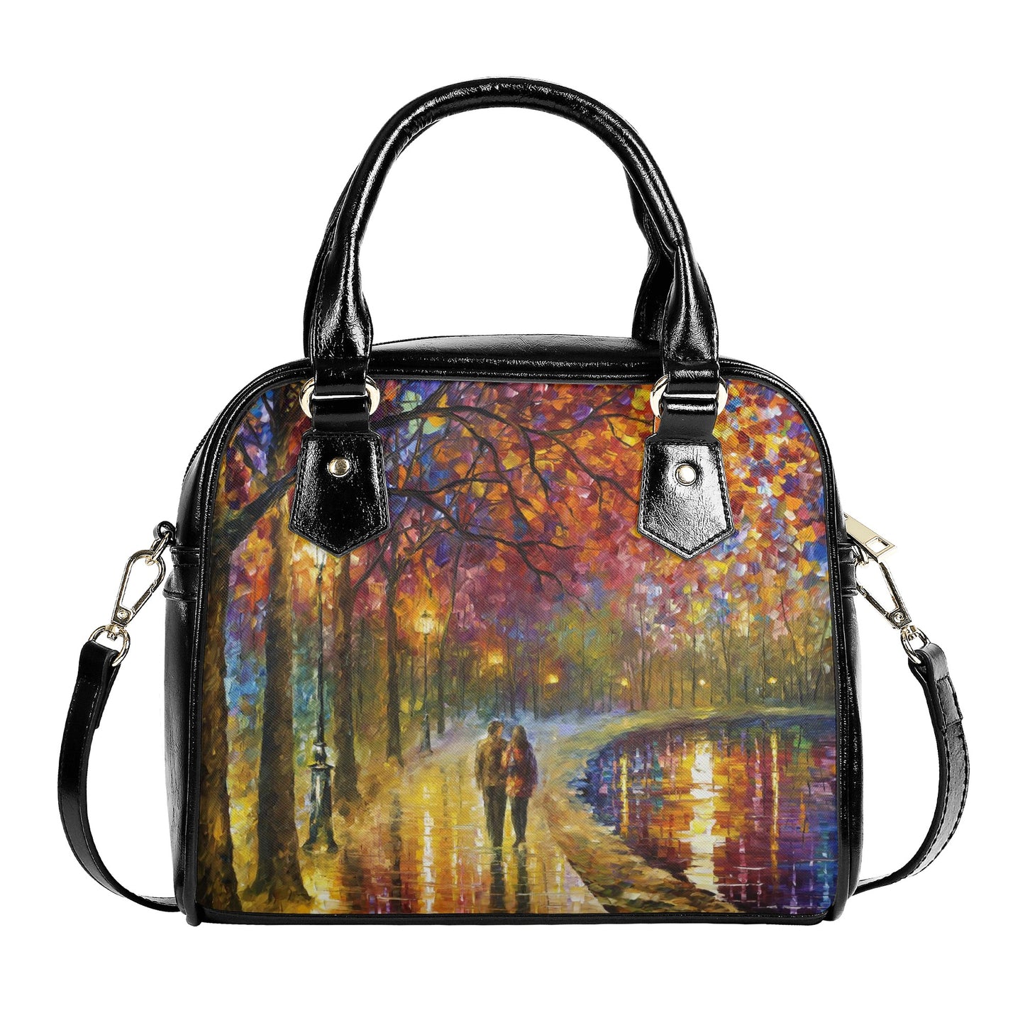 PU Shoulder Handbag Afremov Spirits By The Lake