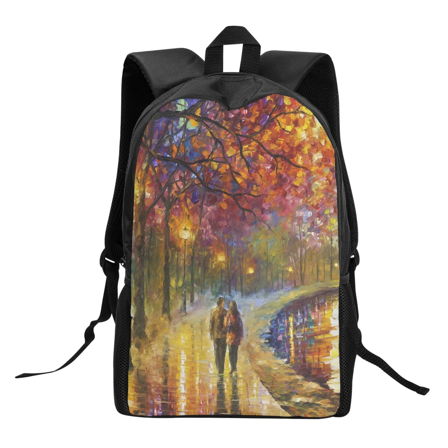 Kid's Black Chain Backpack Afremov Spirits By The Lake