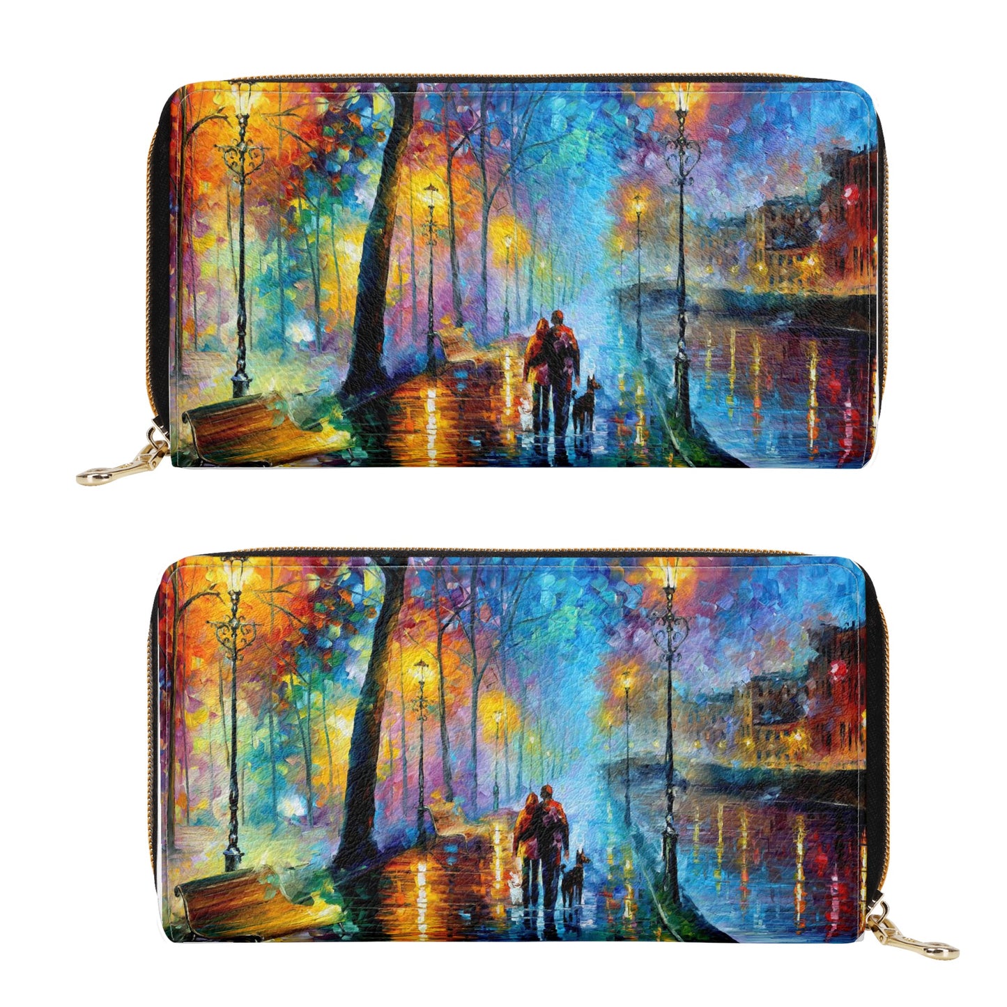 PU L - Zipper Purse Afremov Melody of The Night