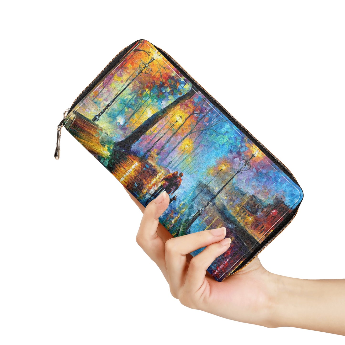 PU L - Zipper Purse Afremov Melody of The Night