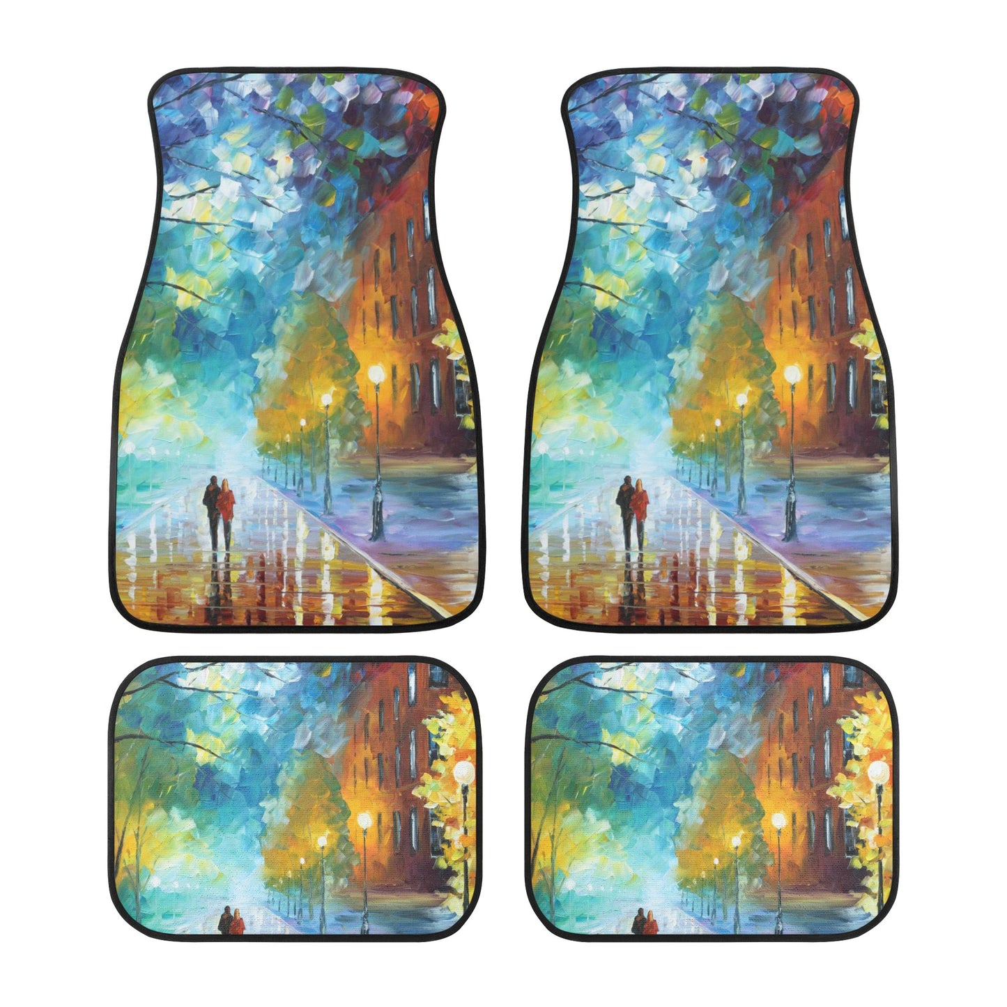 Back and Front Car Floor Mats Afremov FRESHNESS OF COLD