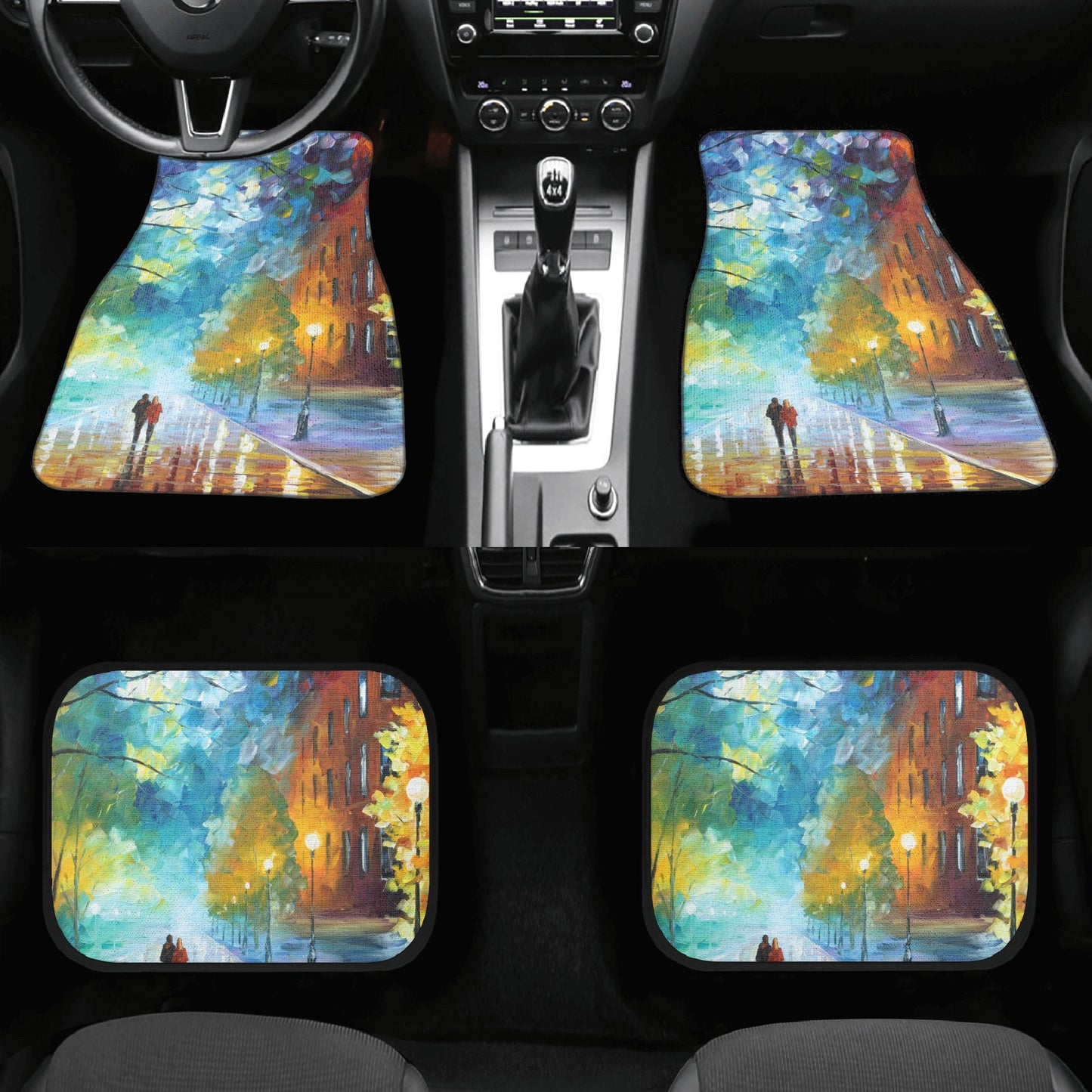 Back and Front Car Floor Mats Afremov FRESHNESS OF COLD