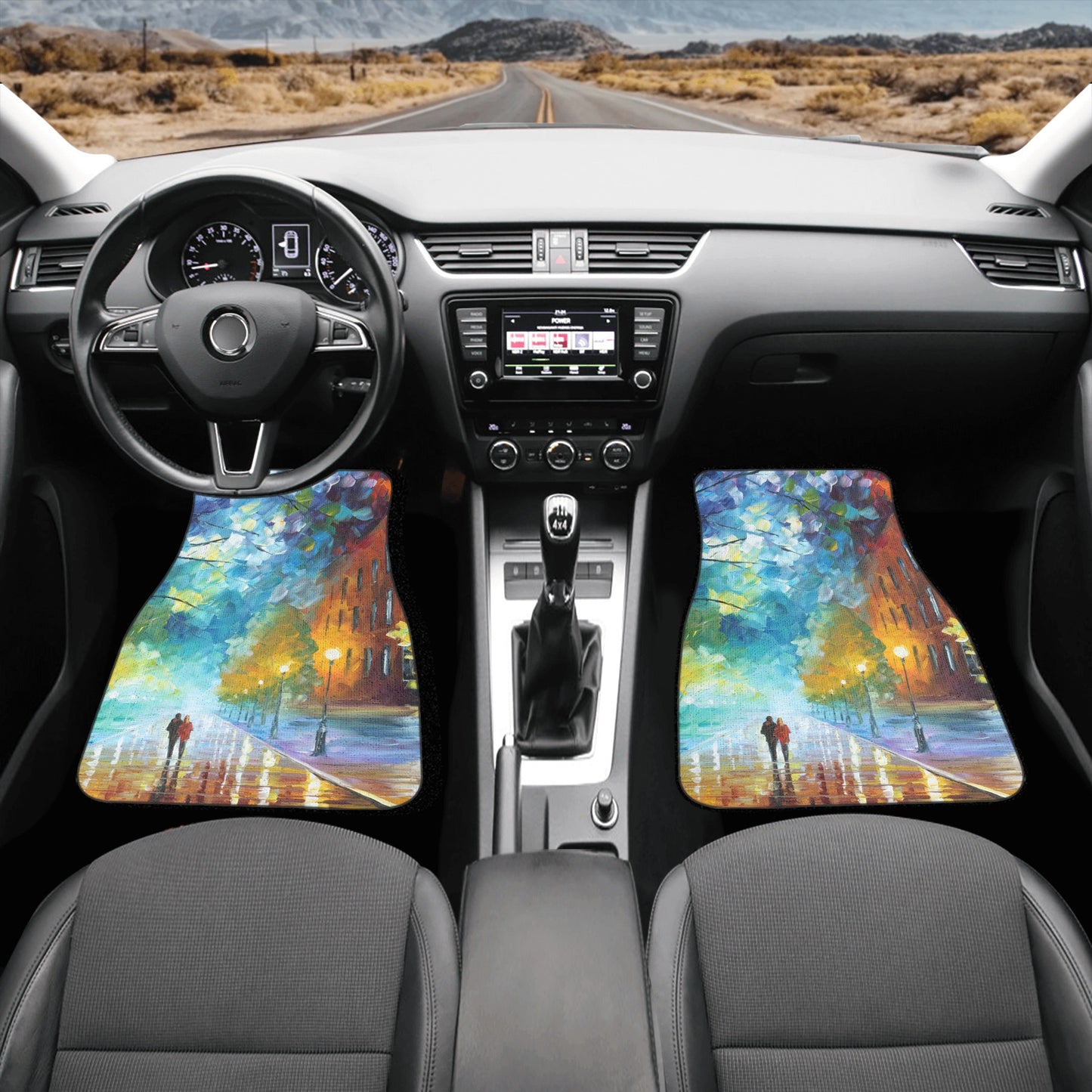 Back and Front Car Floor Mats Afremov FRESHNESS OF COLD