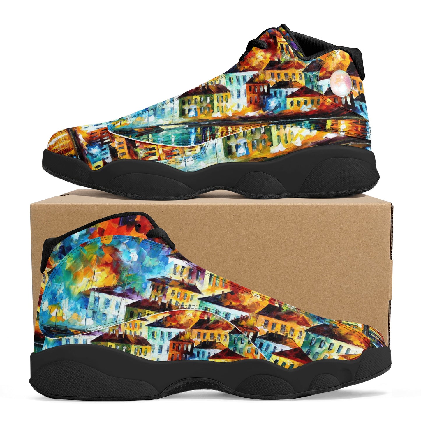 Men's Black Soles Basketball Shoes Afremov NIGHT HARBOR