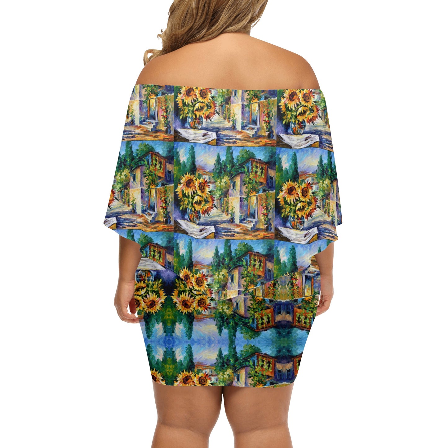 Women's Off-the-shoulder Tube Dress Afremov GREEK NOON