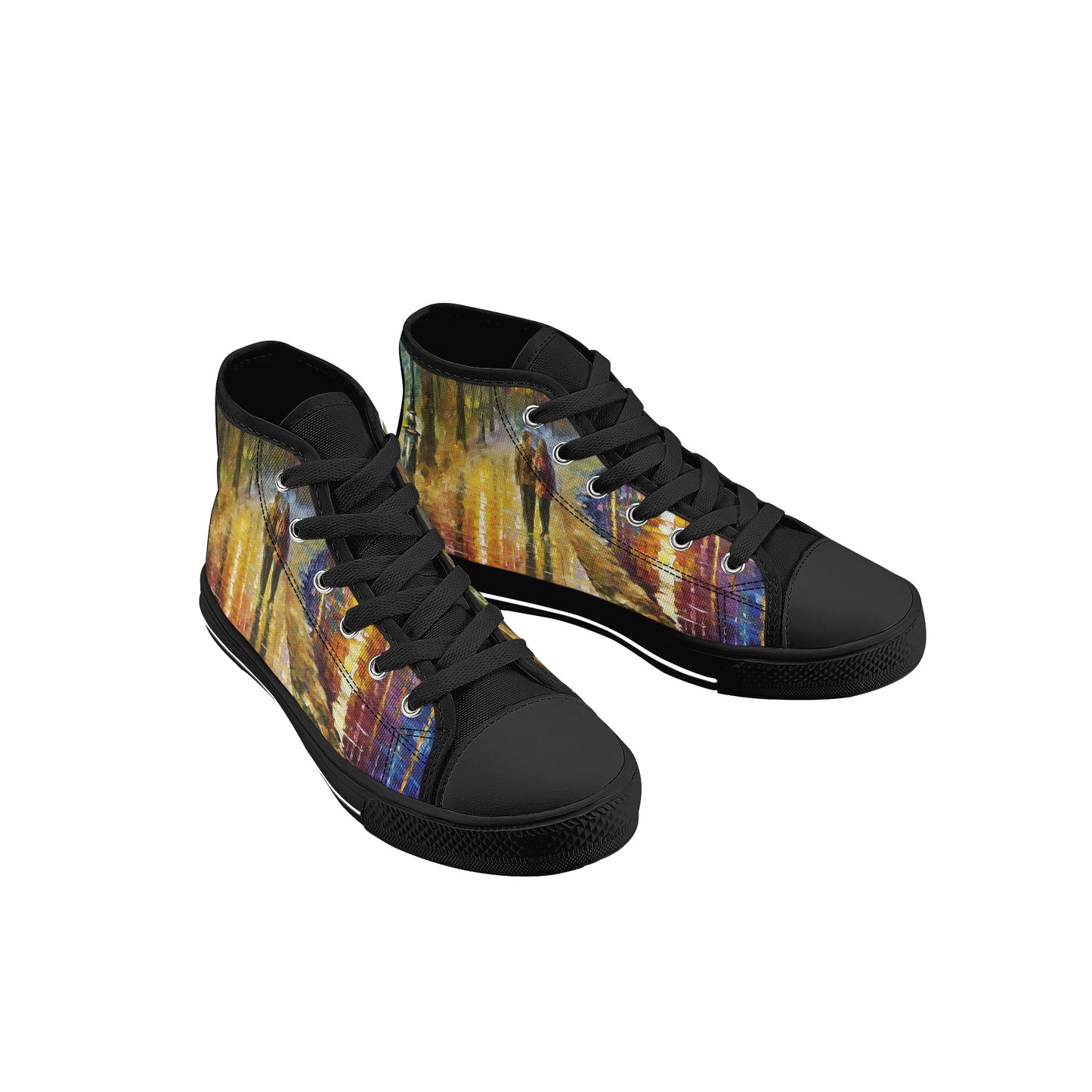 Kid's High Top Canvas Shoes Afremov Spirits by the Lake