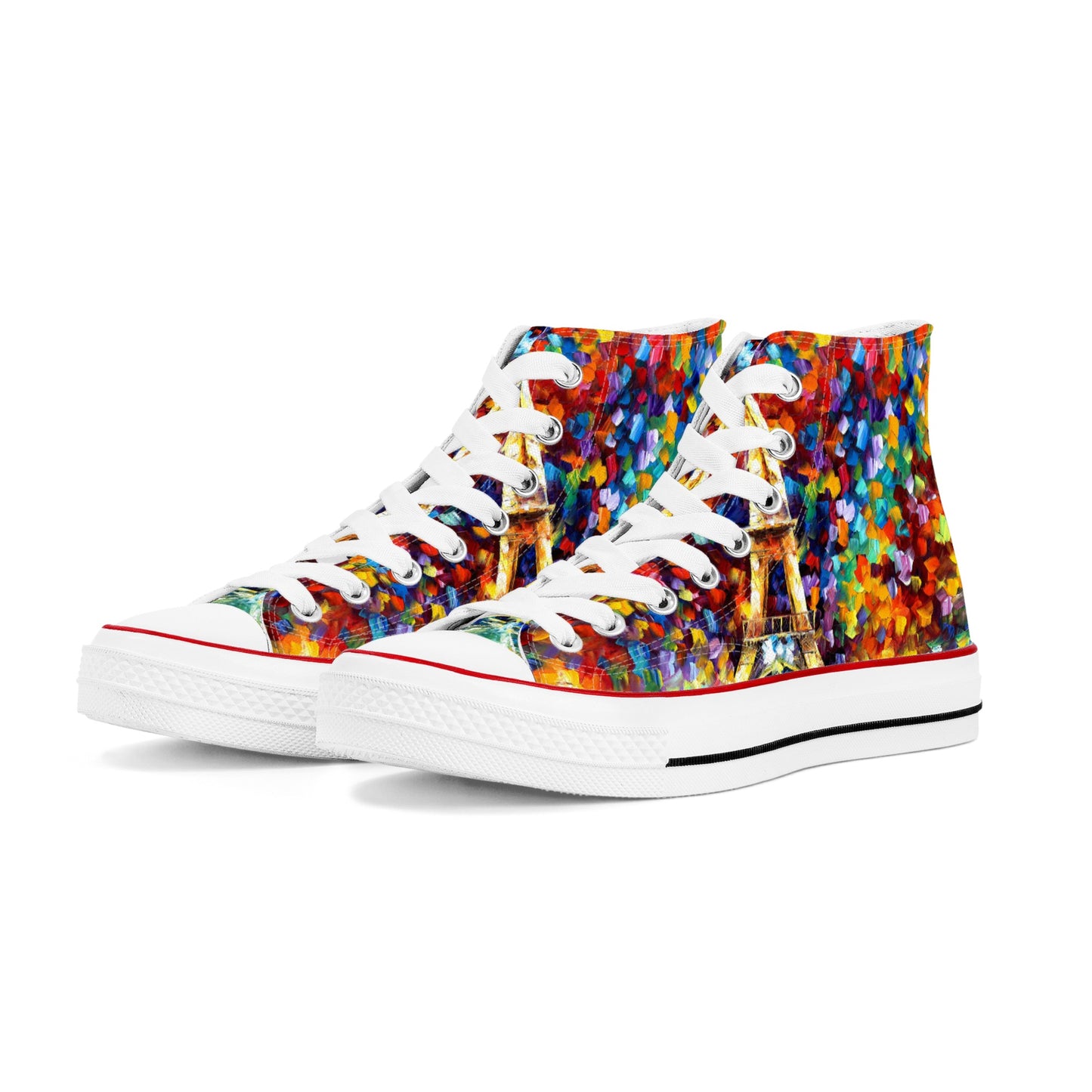 Men's Classic High Top Canvas Shoes Afremov PARIS OF MY DREAM