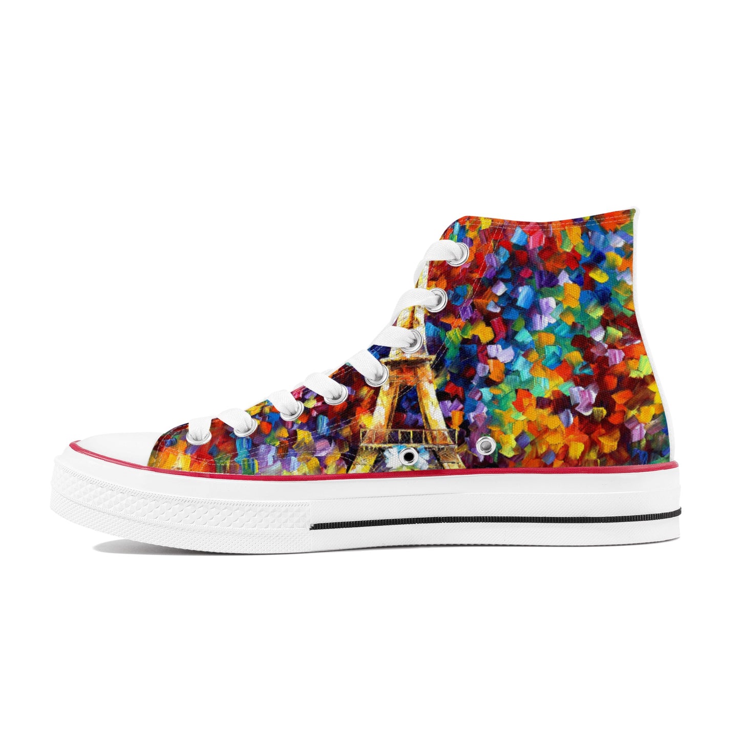 Men's Classic High Top Canvas Shoes Afremov PARIS OF MY DREAM