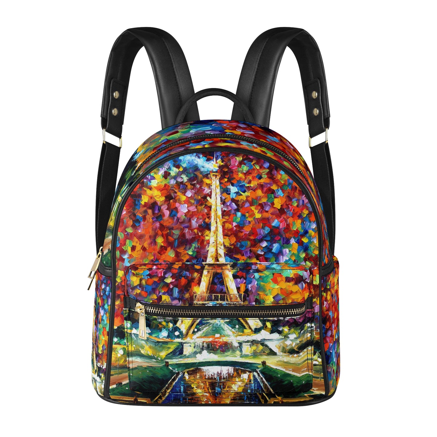 Women's Casual PU Backpack Afremov PARIS OF MY DREAM