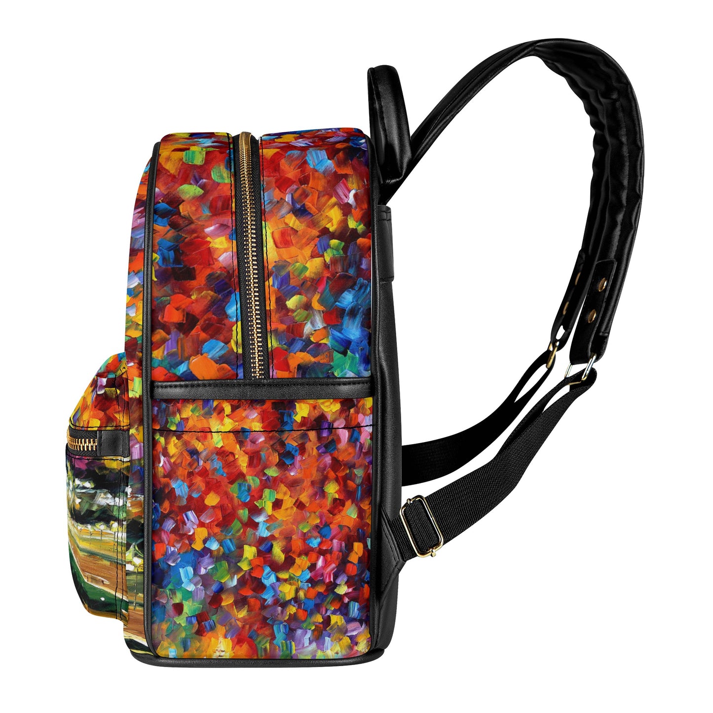 Women's Casual PU Backpack Afremov PARIS OF MY DREAM